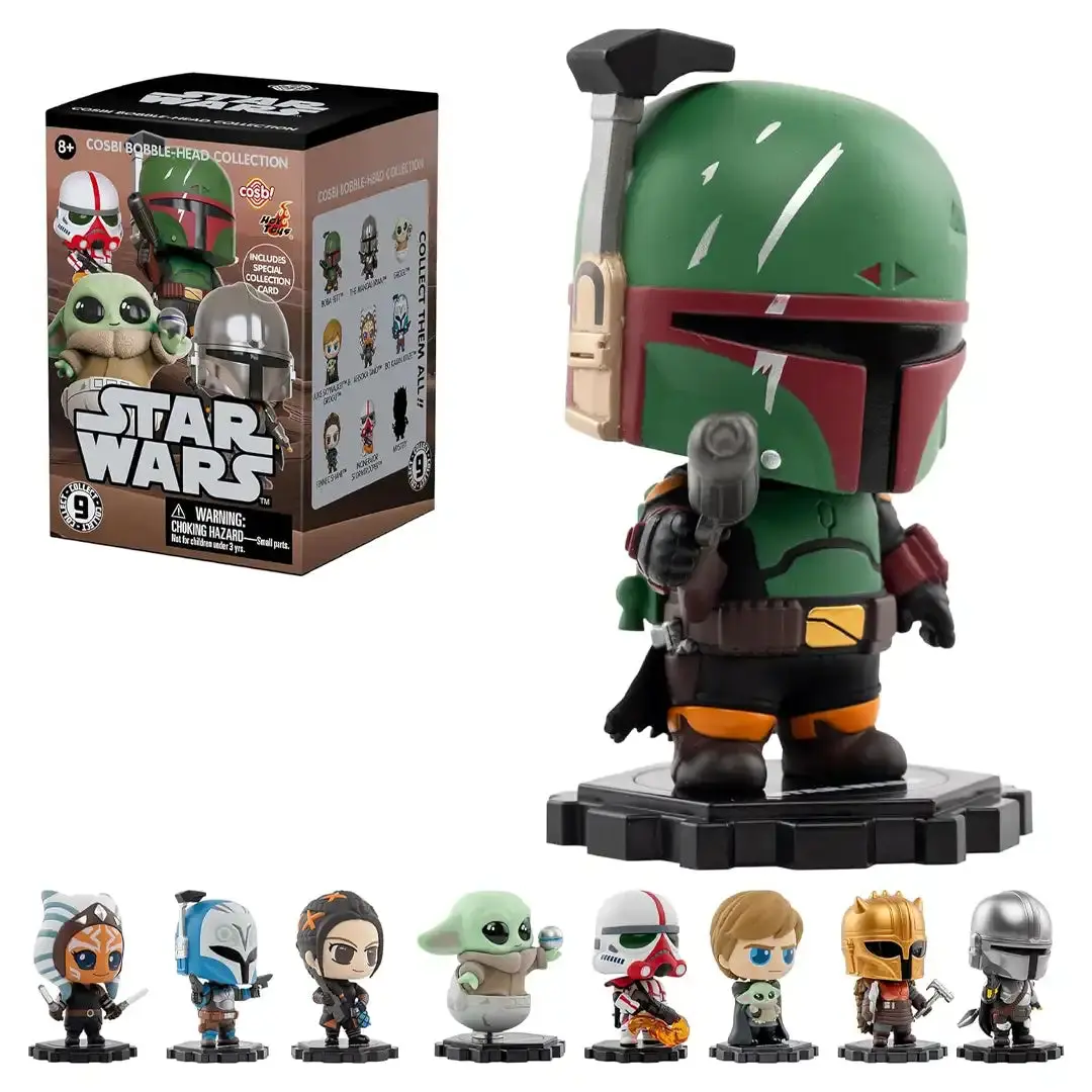 YuMe Star Wars Mandalorians and Beyond Cosbi Bobblehead Blind Box - Hot Toys YuMe Toys, 3.2" Desk Fit, Cosbi Style Hunt, Fennec Shand, The Armorer, Interactive, Display-Worthy Figurine Dolls, Cute Collectibles, Collectible Figure