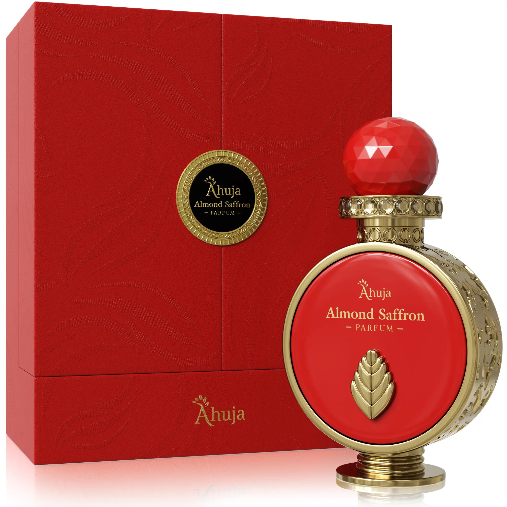 Almond Saffron by Ahuja Extrait de Parfum 3.4 oz | Warm Spicy Sweet Unisex Fragrance | Long Lasting Luxury Perfume Spray