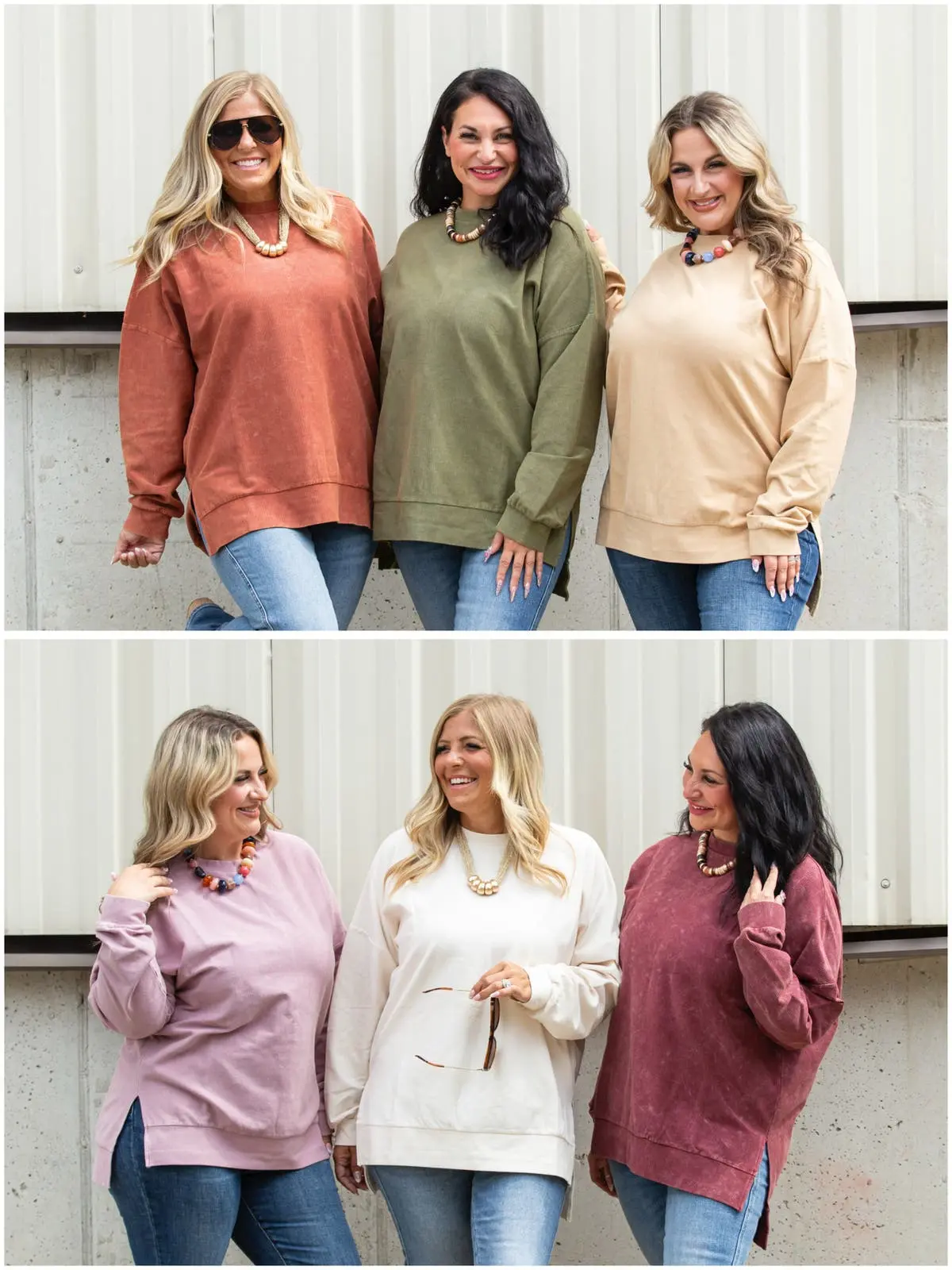 Women's Next Level Corded Pullover, Crew Neck Cozy Hoodie, Trendy Sweatshirt, Tops for Women, Casual Wear Knitwear