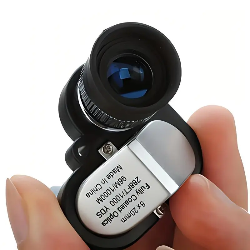 Compact 8x20mm Monocular Telescope with High-Definition Zoom, Waterproof and Fogproof, Lightweight for Hiking and Bird Watching, Fogproof Leakproof Monoculars, Hunting, Clear, Detailed Views