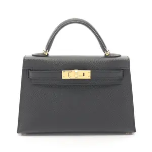 Pre-owned HERMÈS Calfskin Shoulder Bags Hermes Mini Kelly2 Epsom Clutch