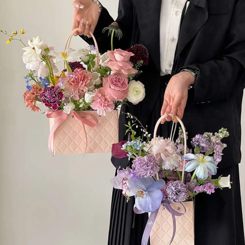 Quilted Design Waterproof Bags for Flower/Gift Arrangements 10 pcs/per pack