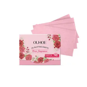 OUHOE Heart Rose Oil Blotting Paper, Keep Face Clean, Comfortable And Fresh Face Portable Oil Blotting Paper