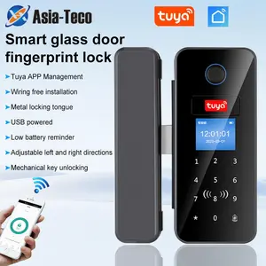 Smart Glass Door Lock, Fingerprint Bluetooth-compatible Intelligent Access Control System, Electronic Glass Door Lock, Biometric Door Lock
