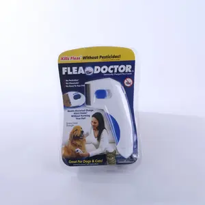 Flea Comb & Pet Grooming Brush for Dogs & Cats – Gentle Hair Detangler and Flea Removal Tool