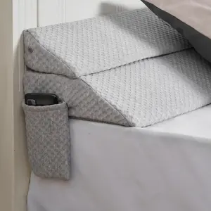 VEVOR Bed Wedge Pillow for Headboard, King Size, 72x10x6 Bed Gap Filler, Fill 0 - 7 Gap Between Headboard and Mattress, 25D Foam Mattress Wedge Headboard Pillow with Side Pocket, for Backrest, GrayVEVOR Super Brand Day