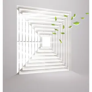 10-Inch Bathroom Exhaust Fan Cover Replacement - White ABS Grille with Spring-Loaded Clips for Easy Installation. Square Ceiling or Wall Mount Air Vent/Diffuser