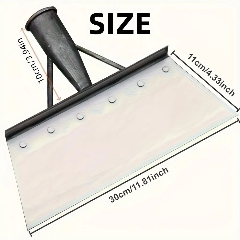 One durable multi-functional stainless steel garden shovel with an ergonomic handle, easy to clean moss and weeds, a sturdy outdoor tool suitable for efficient gardening and yard maintenance. Ideal for all seasons