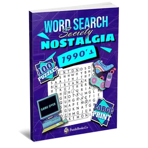 Word Search Society - 1990's Nostalgia [Large Print]