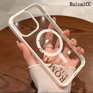 Premium Magnetic Phone Cases for iPhone11/12/13/14/15/16//17/Air/promax/Plus Jesus Christ and christian quotes verses y2k cased MagSafe Ready, Anti-Fall, Springtok and Ultra-Thin Design | Perfect for Everyday Use Screen Protector Resistance