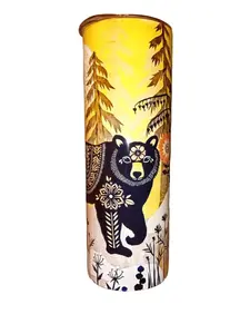 Tribal Black Bear - 20oz oz 20 oz. 20oz. - Skinny Straight Sublimation Tumbler - Amy's Tumbler Junkies - Your Favorite Tumbler Shop!