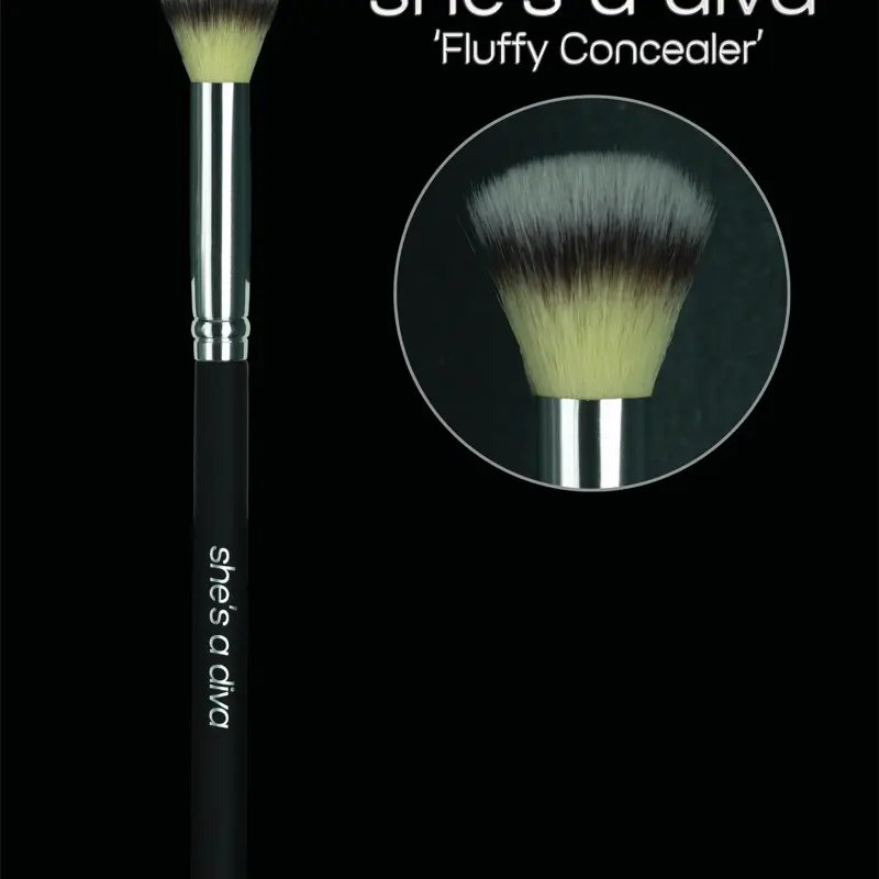 She's a Diva Fluffy Concealer Brush - Soft and Dense Design for Perfect Concealment and Application