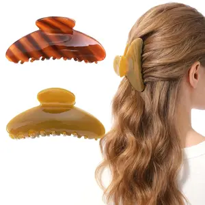 4.1 Inches Large Claw Clips for Women Acetate Claw Clip Set Big Tortoise Shell Claw for Thick Hair  Durable Non-Slip  Claw Clips