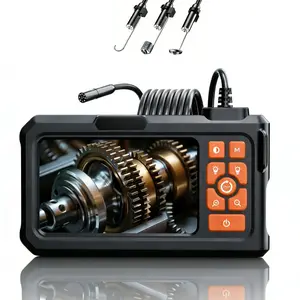 Endoscope Camera with Light, 4.3" IPS Screen, 1920p HD, 8 LED Lights, 16.5ft Semi-Rigid Cord, Ip67 Waterproof, Automotive Diagnostic Tool, Automotive Repair Tools for Sewer Inspection