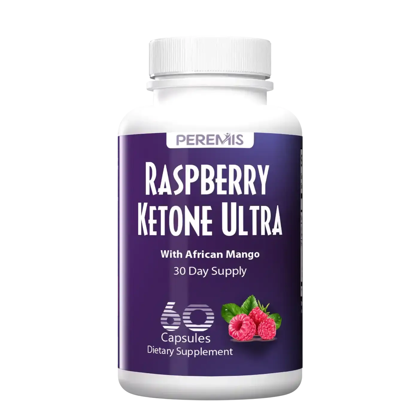 Peremis Raspberry Ketone Ultra with African Mango - Metabolism & Energy Support Supplement with Green Tea, Apple Cider Vinegar & Grape Seed - Antioxidant Weight Management Formula, Non-GMO Vegan, 60 Capsules