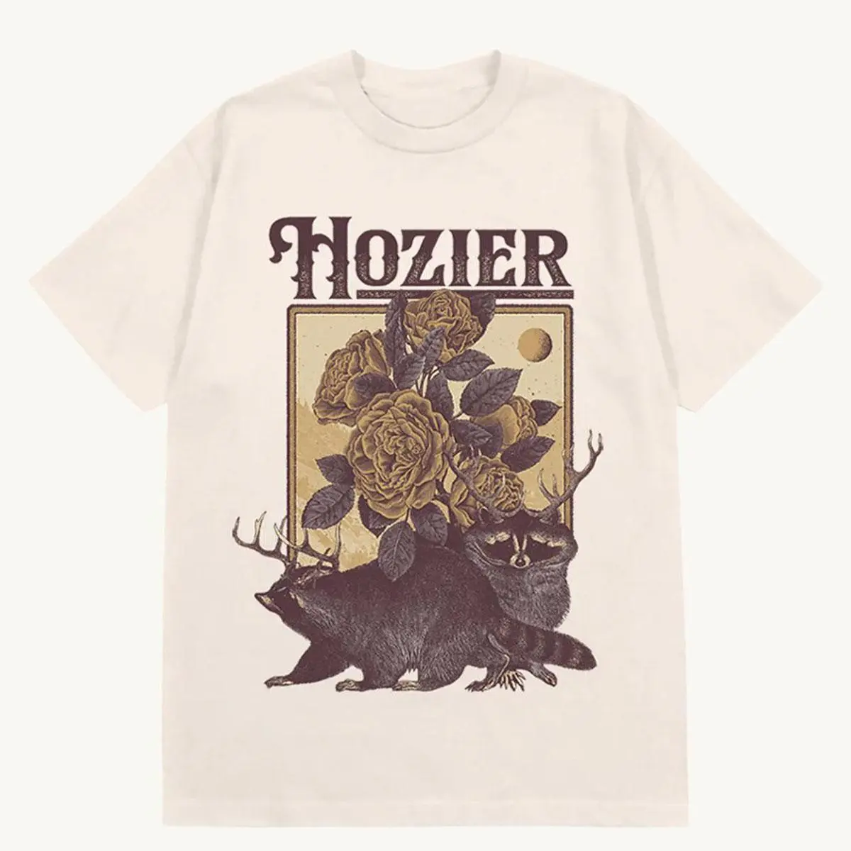 Hozier Flowers & Raccoon Graphic T-Shirt