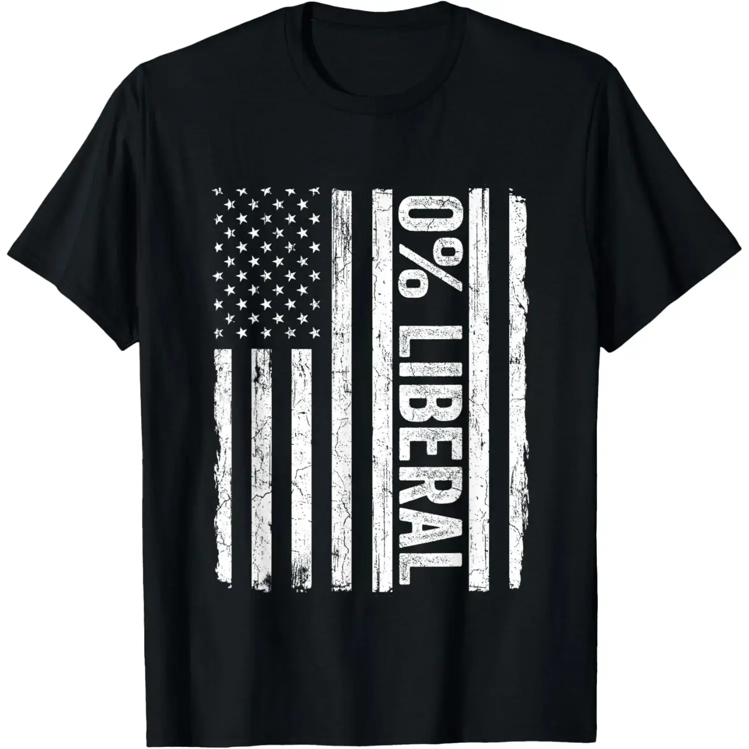Independence Day Tshirt Zero Percent 0% Liberal Vintage USA Flag Pro Conservative T-Shirt tokwear TeeCHEN JX Shop