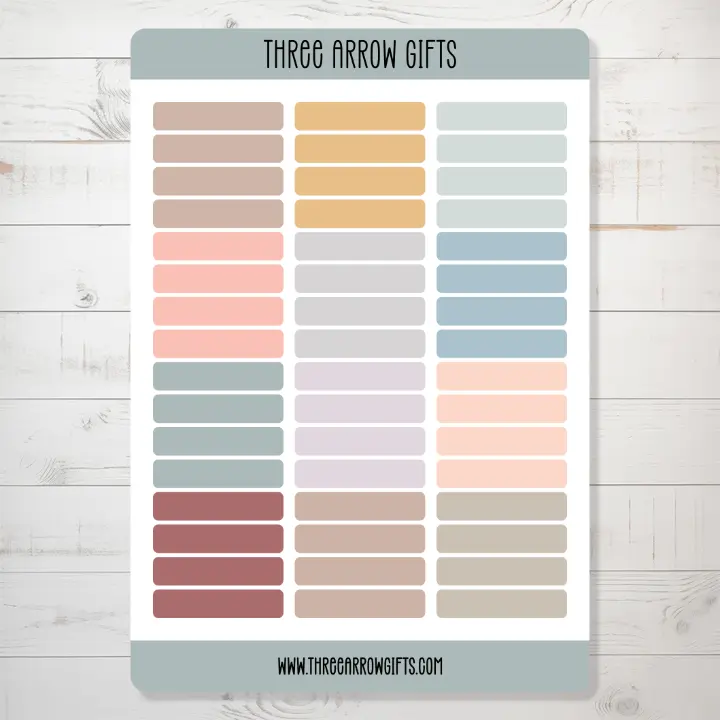 Blank Planner Header Rectangle Stickers - Perfect for Office Stationery and Supplies