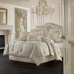 Trinity Champagne 4-Piece Comforter Set By J Queen