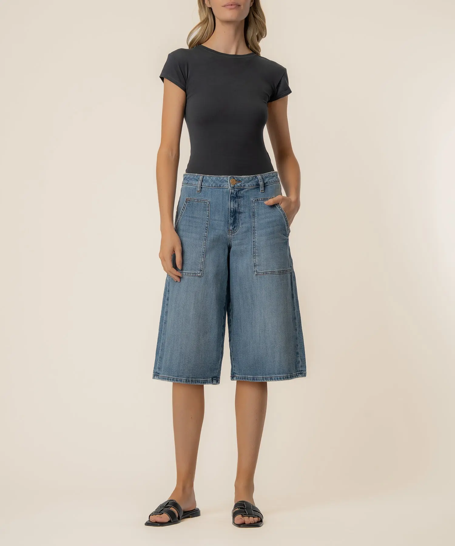 Mandy High Rise Bermuda Short, Exclusive in Solicit Wash