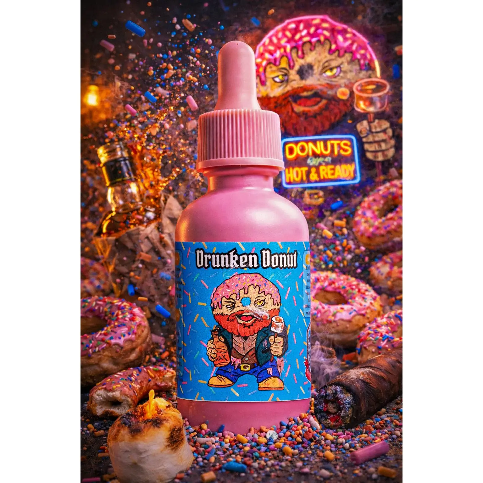 Drunken Donut - Glazed Donut, Marshmallow, Bourbon, and T0bacc0 Beard Oil, Butter & Cologne