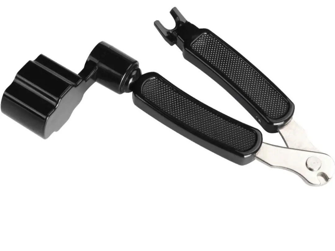 String Pin Puller Black 3 in 1 Multifunction Guitar String Winder String Cutter Pin ...