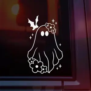Ghost Bat Vinyl Decal, Goth Bumper Sticker, Spooky Decals, Car Decals Women, Horror Decal, Witchy Car Decal, Goth Car Decor