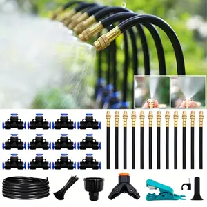 DIY free-bending universal spray kit is suitable for the cooling system of greenhouse garden plants watering and irrigation.