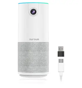 NUROUM C10(2nd Gen) 1080P Conference Webcam with Microphone Speaker, Portable All in One Computer Camera for Video Conference, AI Noise Cancellation & AGC, USB Plug&Play for PC/Desktop Zoom/Teams