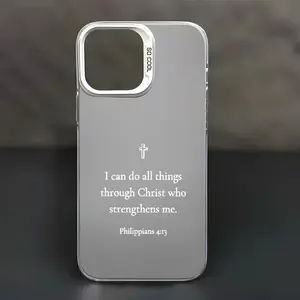 Phone case for iPhone 1716 Pro Max 15 Plus 14 13 12 11 XR XS Bible Philippians 4:13 Christian Quote Pattern Anti-Scratch Shockproof Pocket-Friendly durable Cover