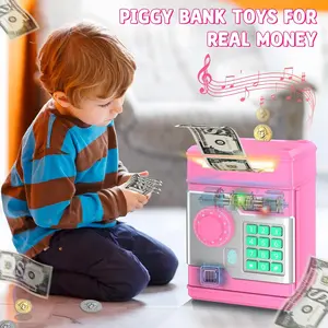 Piggy Bank for Kids - Electronic Money Saving Box w/Code- ATM Safe - Toy Coin Bank - Christmas Boys Toys for Age 3, 4, 5, 6, 7, 8, 9 - Birthday Gifts for 8, 9, 10, 11, 12 Year Old Boy and Girl