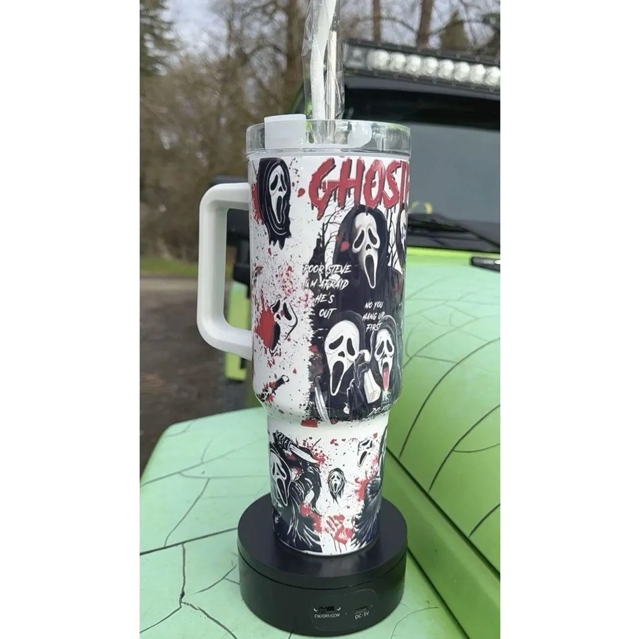 Movies Characters Halloween Ghostface 40oz Tumbler Travel Mug  Double Insulated