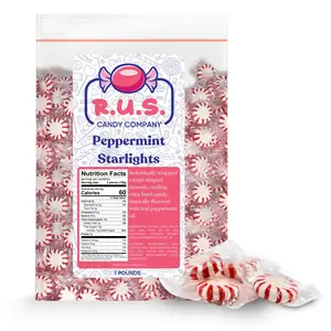 Peppermint Starlite Candy - 1 Pound Bag - Refreshing Mint Hard Candy Perfect for Parties and Holiday Celebrations (1 Pound, Peppermint Starlite)