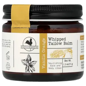 Hearth and Homestead Whipped Tallow Balm, Vanilla Orange, 1.3 oz (37 g)