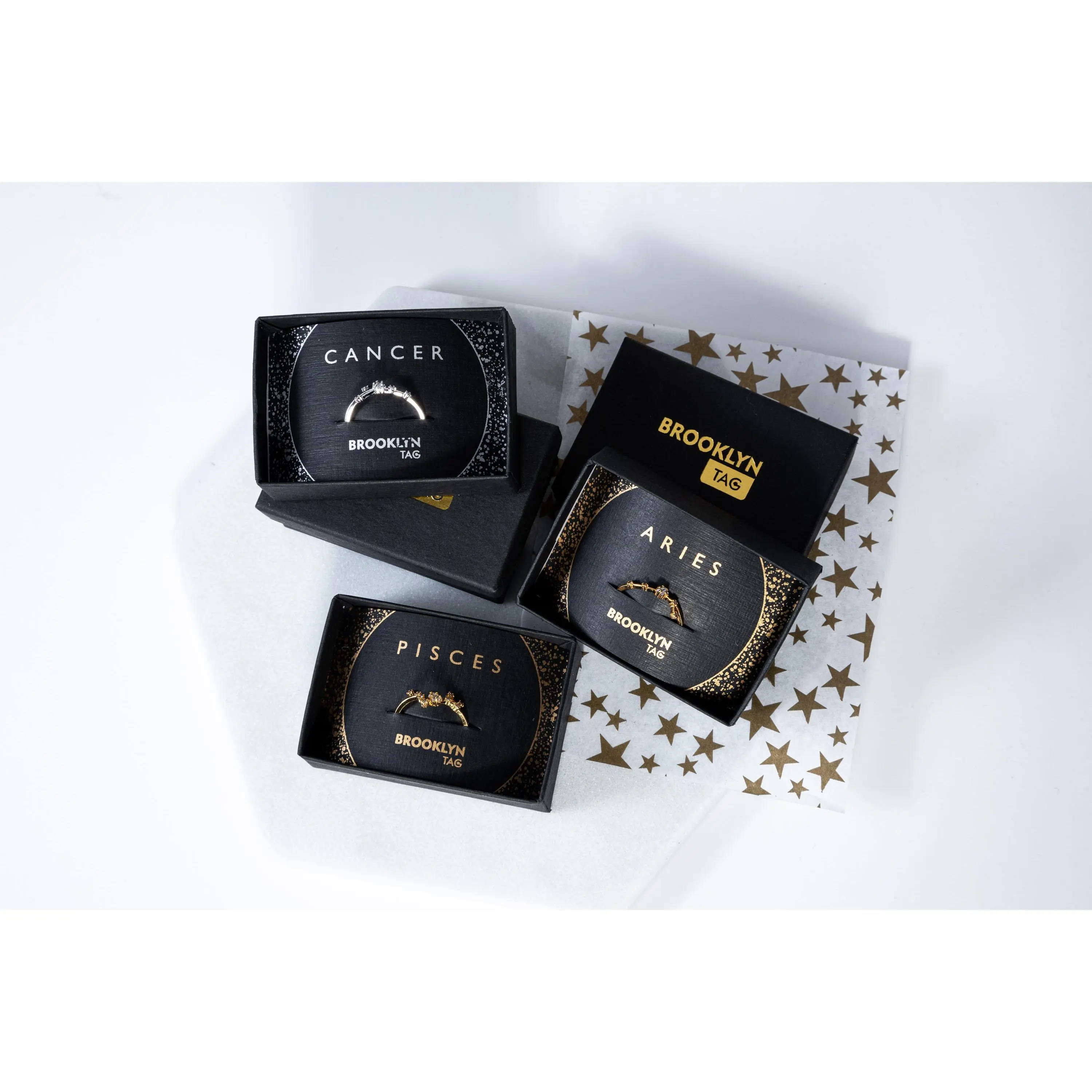 Zodiac Constellation Adjustable Ring with Zircon