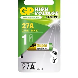 GP Super 27A 12V Alkaline Battery – High-Power for Remote Controls & Electronics pack (30 batteries)
