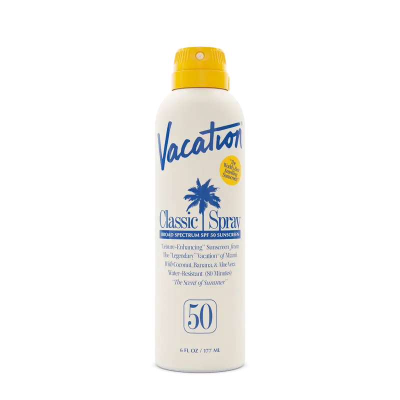 Vacation Inc Classic Spray SPF 50 - Broad Spectrum, Lightweight Sunscreen , Transparent on All Skin Tones, Water-Resistant Sunscreen, Vegan, Dermatologist-Tested, Vegan | 6 Fl Oz.