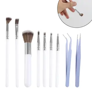 9pcs Brush Food Paint Brushes for Cake Decorating Cake Brushes for Baking Decorating Pastry Brush Straight Curved Pasta Tweezers for Treat Chocolate Sugar Fondant