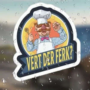 Swedish Chef Fun Stickers for Cars Laptops Refrigerators Suitcases Plastic Surfaces, Decorative Adhesive Decals, Unique Design, Universal Car Sticker