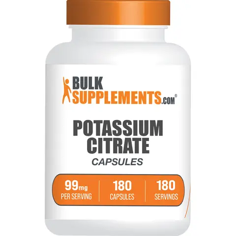 BulkSupplements Potassium Citrate Dietary Supplement Pills - 500 Capsules, 99mg Potassium per Serving - Supports Bone Health, Muscle Recovery, Potassium Supplement Pill, Sugar Free, Gluten Free