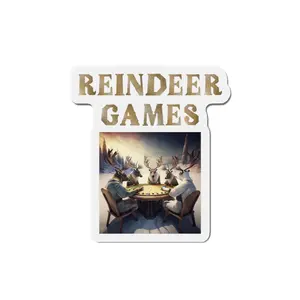 Reindeer Games - Festive Fun for the Whole Family - Die-Cut Magnets