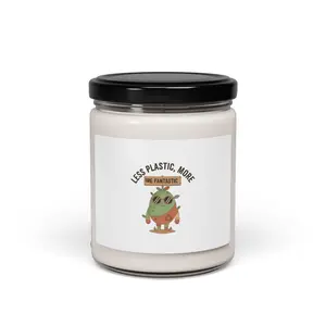 Less Plastic, More Plant Candle | Soy Candle, Eco Humor