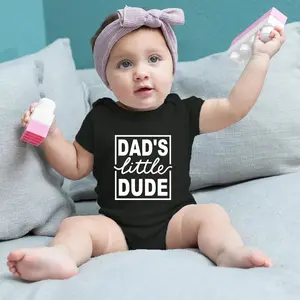 Dad Bodysuit Daddy Newborn Daddys Girls Boy Baby Clothes Unisex I Love Daddy Infant