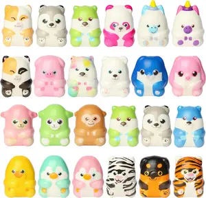 24PCS Unisex Slow Rising Kawaii Squishies Toys, Soft Stress Relief Fidget Toys for 12 Years Above, Squishy Party Favors for Kids