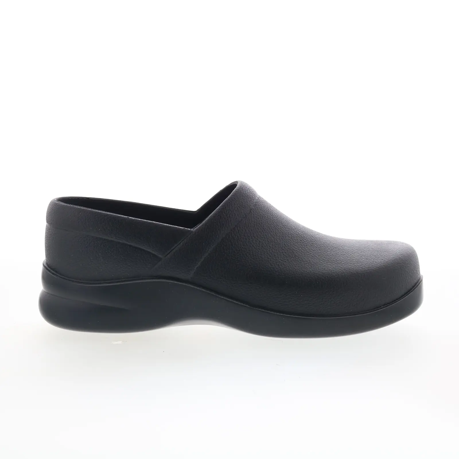 Klogs Boca BOCA Womens Black Synthetic Slip On Clog Flats Shoes