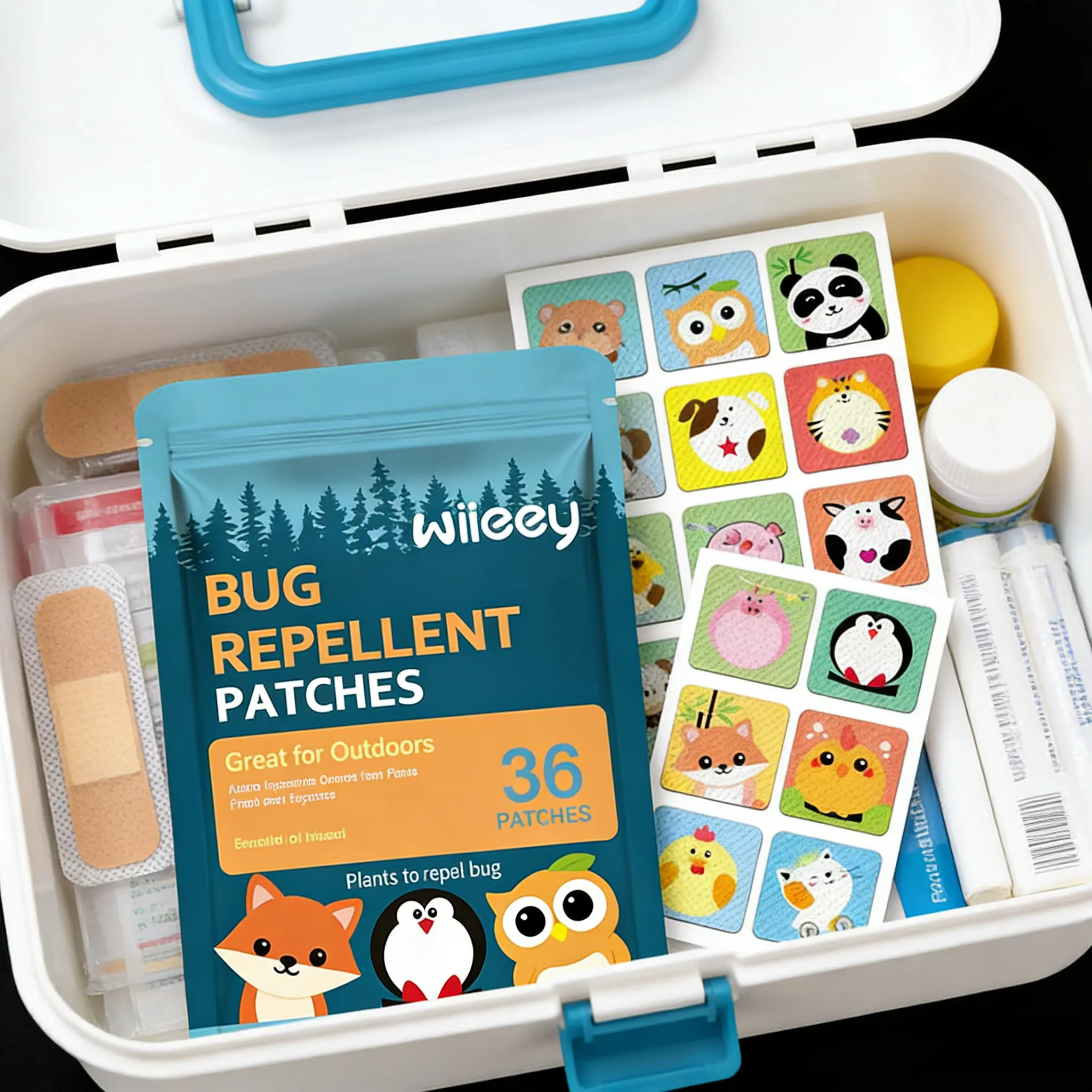 Bug-Free Days! Natural DEET-Free Patches – Cute Designs, Easy to Stick (Kids & Adults)