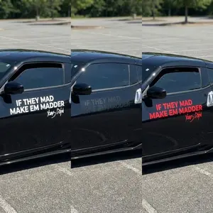 If They Mad Make Em Madder Sticker Funny Yound Dolph Quote Vinyl Decal for Cars Trucks Laptops Humorous Design Easy Application