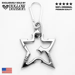 Hollow Star Keeper Mini Carabiner - The Original Star Metal Keychain, Solid Design, Zinc Alloy, Versatile Belt Loop Utility Accessory for Everyday Use