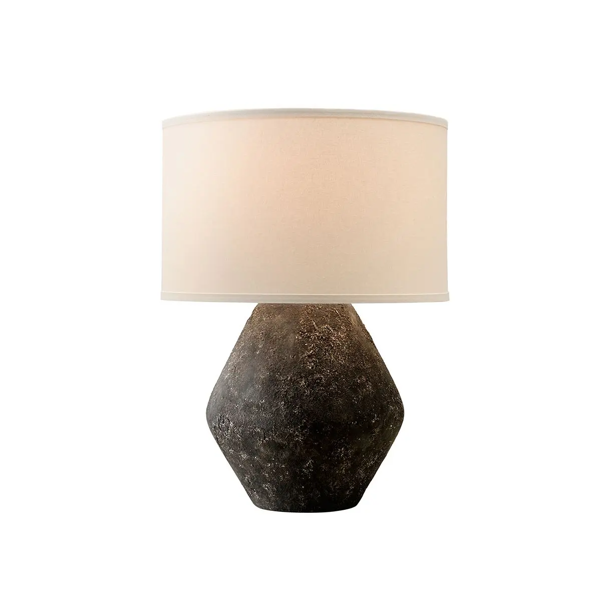 Artifact Lava Table Lamp with Textural Abstract Form and Earthy Lava Finish