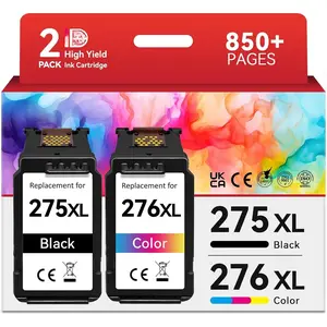 PG-275XL CL-276XL Compatible for  275 and 276 Ink Cartridges Combo Pack PG 275 CL 276 XL Work for  Pixma TR4720 TS3720 TS3522 TS3520 TS3722 TS3500 TR4722 TR4723 TR4700 TS3700 Printer